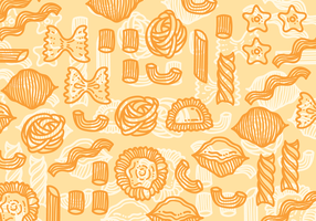 Macaroni pasta vector pattern