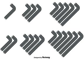 Ensemble vectoriel d'icônes à clé Allen plates dans différentes tailles