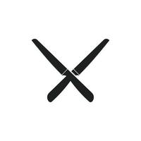 modèle d'icône de logo de couteau et vecteur de symbole