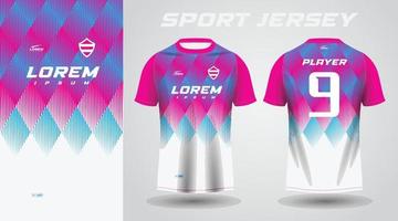 conception de maillot de sport bleu rose vecteur