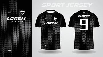 conception de maillot de sport t-shirt noir vecteur