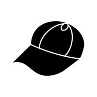 icône de glyphe de vecteur de casquette d'été unique