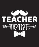 conception de tshirt tribu enseignant.eps vecteur
