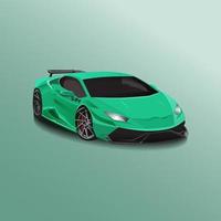 illustration vectorielle de voiture de sport verte vecteur