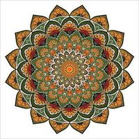 fond de mandala coloré avec motif arabesque dans le style oriental islamique pour les cartes d'invitation vecteur