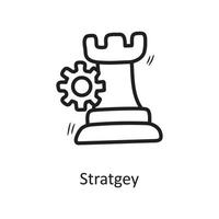 illustration de conception d'icône de contour de vecteur de stratégie. symbole d'entreprise sur fond blanc fichier eps 10