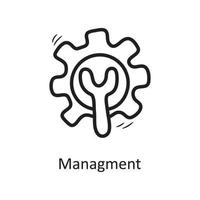 illustration de conception d'icône de contour de vecteur de gestion. symbole d'entreprise sur fond blanc fichier eps 10