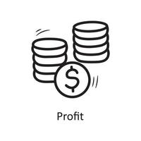 illustration de conception d'icône de contour de vecteur de profit. symbole d'entreprise sur fond blanc fichier eps 10