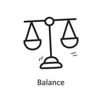 illustration de conception d'icône de contour de vecteur d'équilibre. symbole d'entreprise sur fond blanc fichier eps 10