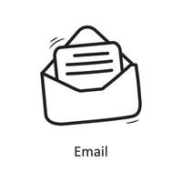 illustration de conception d'icône de contour de vecteur d'email. symbole d'entreprise sur fond blanc fichier eps 10