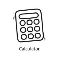 illustration de conception d'icône de contour de vecteur de calculatrice. symbole d'entreprise sur fond blanc fichier eps 10
