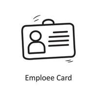 illustration de conception d'icône de contour de vecteur de carte d'employé. symbole d'entreprise sur fond blanc fichier eps 10