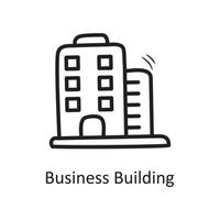 illustration de conception d'icône de contour vectoriel de bâtiment d'entreprise. symbole d'entreprise sur fond blanc fichier eps 10