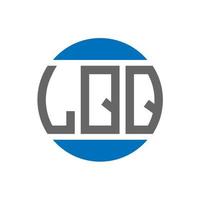 création de logo de lettre lqq sur fond blanc. concept de logo de cercle d'initiales créatives lqq. conception de lettre lqq. vecteur