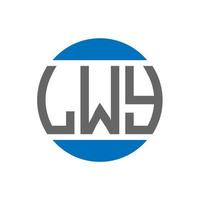 création de logo de lettre lwy sur fond blanc. concept de logo de cercle d'initiales créatives lwy. conception de lettre lwy. vecteur