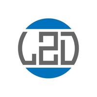 création de logo de lettre lzd sur fond blanc. concept de logo de cercle d'initiales créatives lzd. conception de lettre lzd. vecteur