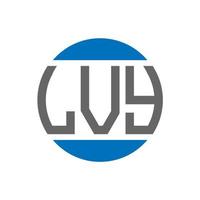 création de logo de lettre lvy sur fond blanc. concept de logo de cercle d'initiales créatives lvy. conception de lettre lvy. vecteur