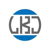 création de logo de lettre lkj sur fond blanc. concept de logo de cercle d'initiales créatives lkj. conception de lettre lkj. vecteur