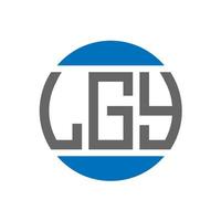 création de logo de lettre lgy sur fond blanc. concept de logo de cercle d'initiales créatives lgy. conception de lettre lgy. vecteur