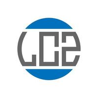 création de logo de lettre lcz sur fond blanc. concept de logo de cercle d'initiales créatives lcz. conception de lettre lcz. vecteur