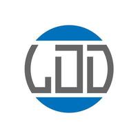 création de logo de lettre ldd sur fond blanc. concept de logo de cercle d'initiales créatives ldd. conception de lettre ldd. vecteur
