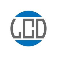 création de logo de lettre lco sur fond blanc. concept de logo de cercle d'initiales créatives lco. conception de lettre lco. vecteur
