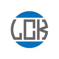 création de logo de lettre lck sur fond blanc. lck concept de logo de cercle d'initiales créatives. conception de lettre de lck. vecteur