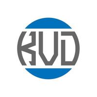 création de logo de lettre kvd sur fond blanc. concept de logo de cercle d'initiales créatives kvd. conception de lettre kvd. vecteur