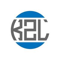 création de logo de lettre kzl sur fond blanc. concept de logo de cercle d'initiales créatives kzl. conception de lettre kzl. vecteur