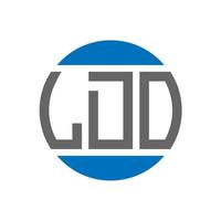création de logo de lettre ldo sur fond blanc. concept de logo de cercle d'initiales créatives ldo. conception de lettre ldo. vecteur
