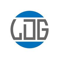 création de logo de lettre ldg sur fond blanc. concept de logo de cercle d'initiales créatives ldg. conception de lettre ldg. vecteur