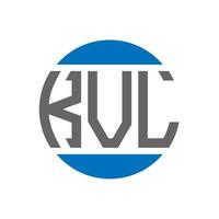 création de logo de lettre kvl sur fond blanc. concept de logo de cercle d'initiales créatives kvl. conception de lettre kvl. vecteur