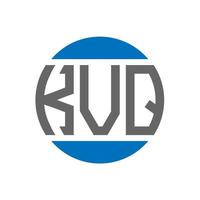 création de logo de lettre kvq sur fond blanc. concept de logo de cercle d'initiales créatives kvq. conception de lettre kvq. vecteur