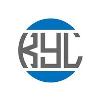 création de logo de lettre kyl sur fond blanc. concept de logo de cercle d'initiales créatives kyl. conception de lettre kyl. vecteur