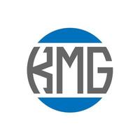création de logo de lettre kmg sur fond blanc. concept de logo de cercle d'initiales créatives kmg. conception de lettre kmg. vecteur