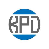 création de logo de lettre kpd sur fond blanc. concept de logo de cercle d'initiales créatives kpd. conception de lettre kpd. vecteur