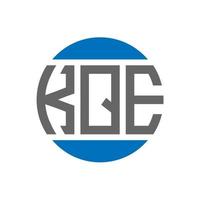 création de logo de lettre kqe sur fond blanc. concept de logo de cercle d'initiales créatives kqe. conception de lettre kqe. vecteur