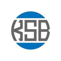 création de logo de lettre ksb sur fond blanc. concept de logo de cercle d'initiales créatives ksb. conception de lettre ksb. vecteur