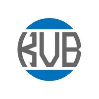 création de logo de lettre kvb sur fond blanc. concept de logo de cercle d'initiales créatives kvb. conception de lettre kvb. vecteur