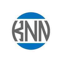 création de logo de lettre knn sur fond blanc. concept de logo de cercle d'initiales créatives knn. conception de lettre knn. vecteur