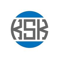 création de logo de lettre ksk sur fond blanc. concept de logo de cercle d'initiales créatives ksk. conception de lettre ksk. vecteur
