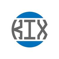 création de logo de lettre kix sur fond blanc. concept de logo de cercle d'initiales créatives kix. conception de lettre kix. vecteur