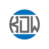 création de logo de lettre kdw sur fond blanc. concept de logo de cercle d'initiales créatives kdw. conception de lettre kdw. vecteur