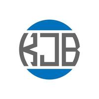 création de logo de lettre kjb sur fond blanc. concept de logo de cercle d'initiales créatives kjb. conception de lettre kjb. vecteur