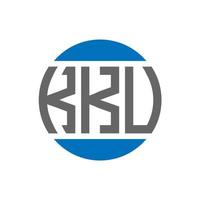 création de logo de lettre kku sur fond blanc. concept de logo de cercle d'initiales créatives kku. conception de lettre kku. vecteur