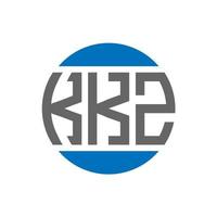 création de logo de lettre kkz sur fond blanc. concept de logo de cercle d'initiales créatives kkz. conception de lettre kkz. vecteur