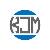 création de logo de lettre kjm sur fond blanc. concept de logo de cercle d'initiales créatives kjm. conception de lettre kjm. vecteur