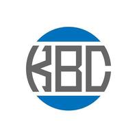 création de logo de lettre kbc sur fond blanc. concept de logo de cercle d'initiales créatives kbc. conception de lettre kbc. vecteur