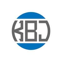 création de logo de lettre kbj sur fond blanc. concept de logo de cercle d'initiales créatives kbj. conception de lettre kbj. vecteur