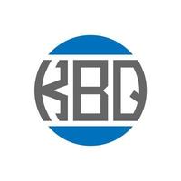 création de logo de lettre kbq sur fond blanc. concept de logo de cercle d'initiales créatives kbq. conception de lettre kbq. vecteur